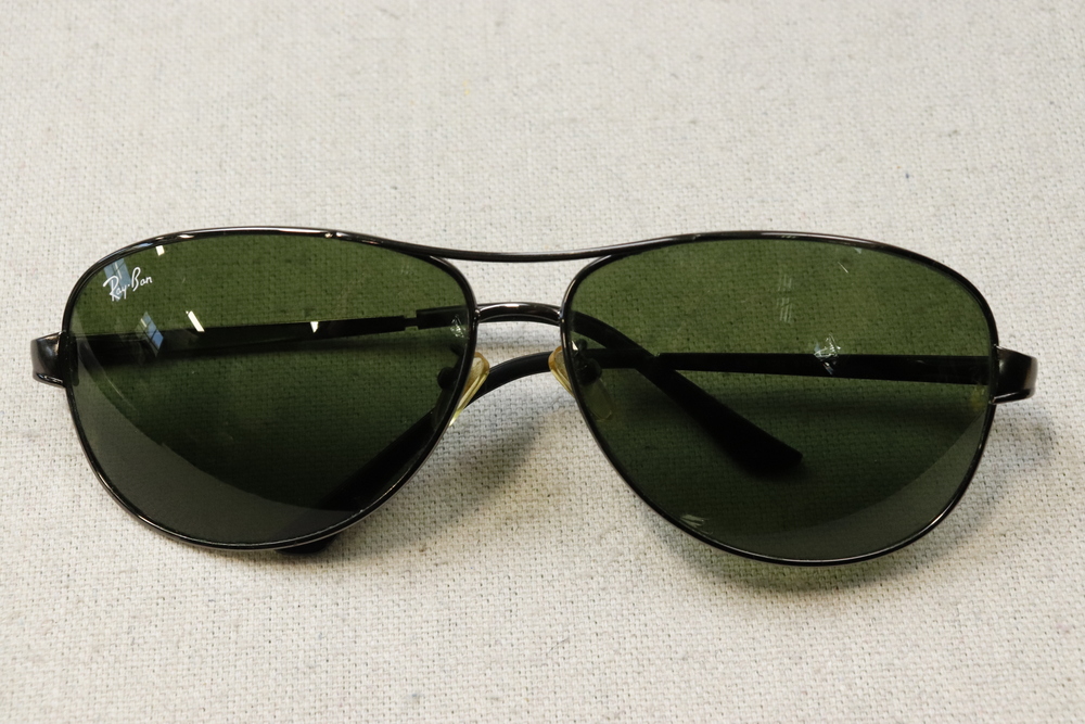 Vintage Ray-Ban Green Lens Aviator Sunglasses Size One Size